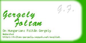 gergely foltan business card